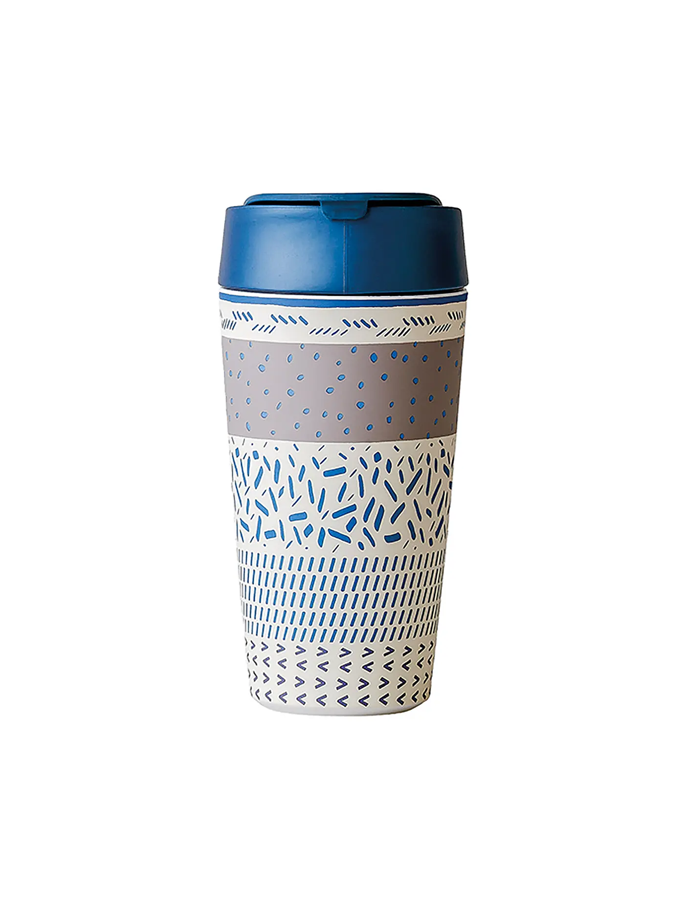 CHIC.MIC | Becher bioloco plant deluxe cup 420ml Abstract Pattern | bunt